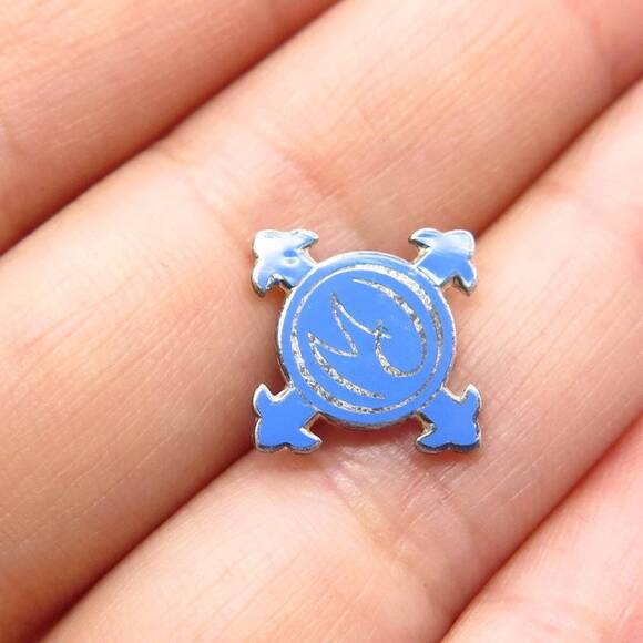 925 Sterling Silver Vintage Enamel Pin Brooch - Picture 1 of 5